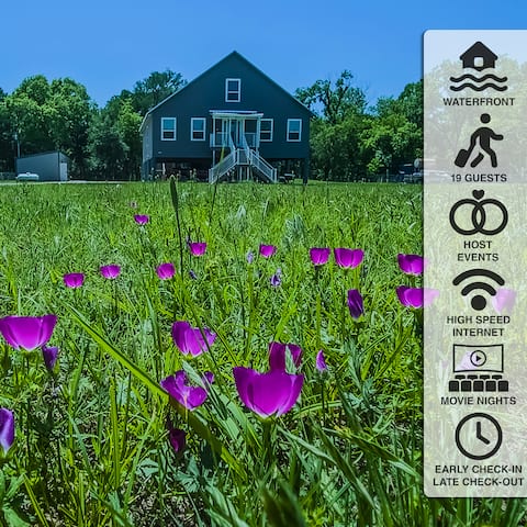 Brazos Estate: Sleeps 19, Dock, Cinema, Events