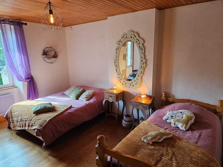 Chambre 2 - 1 lit 140x190 + 1 lit 90x190