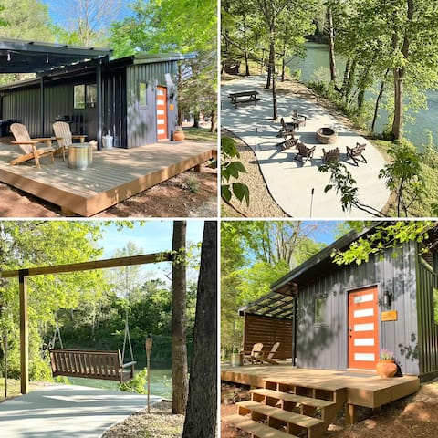 Entire High Bank Property 3 Riverfront Tiny Cabins