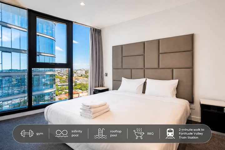 Sunny 1br Apartment With Rooftop Pool And Bbq - Brisbane