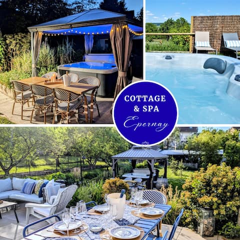 Le Cémarose jacuzzi, terrace, nice view in Epernay