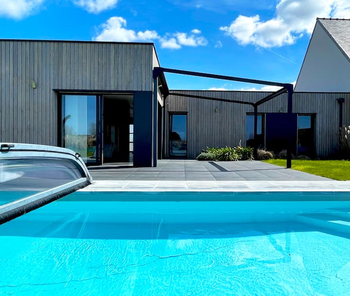 Maison Contemporaine Avec Piscine Chauffée - Erdeven