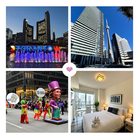 DTRogersCenter 3BD2BA king bed Parking Lakeview