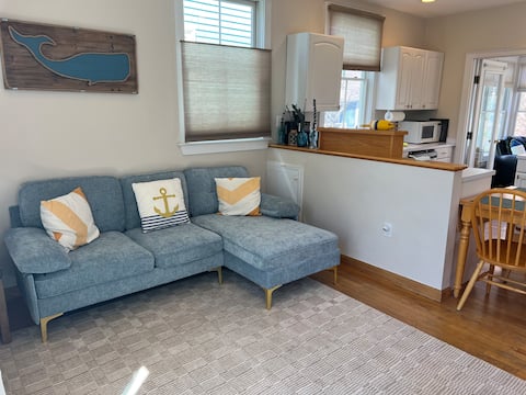 Popular Airbnb listing: Historic Carriage House | Dog Friendly | Hot Tub in Rockport