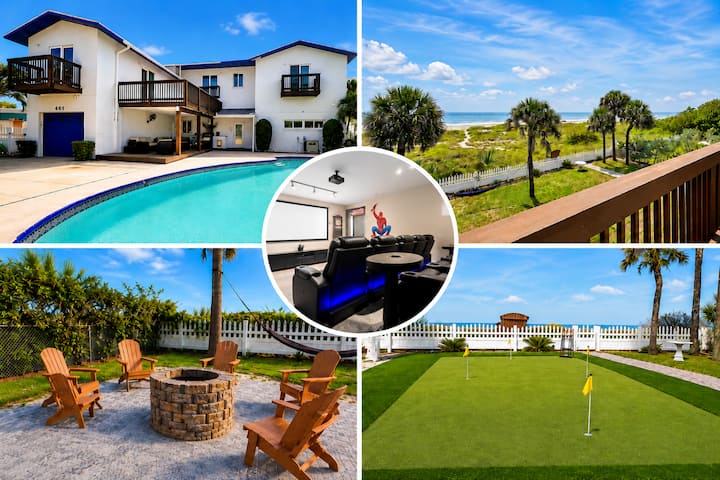 Beachfront Villa + Mini Golf + Fire Pit + Spacex - Cocoa Beach, FL