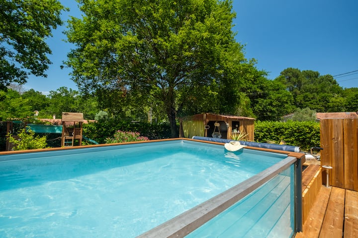 Idylle Location Au Lac, Clim Piscine Chauffée Spa - Biscarrosse