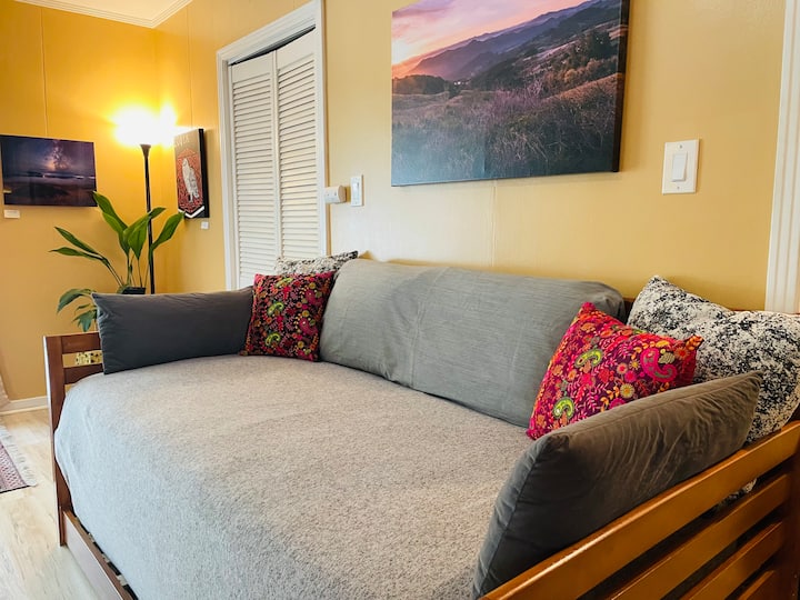 Twin Day Bed with Twin Trendle Bed…can be separate as two twin beds, or made up together as one King Bed…comfort and versatility 