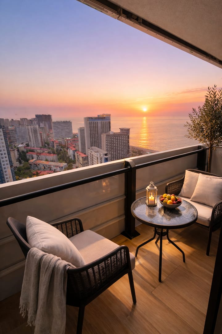 3265 Sunset Sea View 1br | Orbi City - Batumi