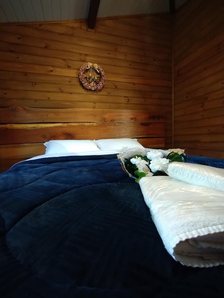 2间舒适的房间，配有双人标准双人床和空调 