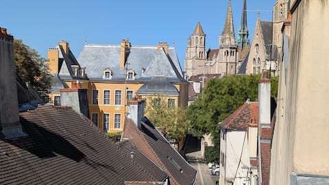 Successful Airbnb property: Dijon's Best View. 90 sq/m airconditioned apart. in Centre Ville