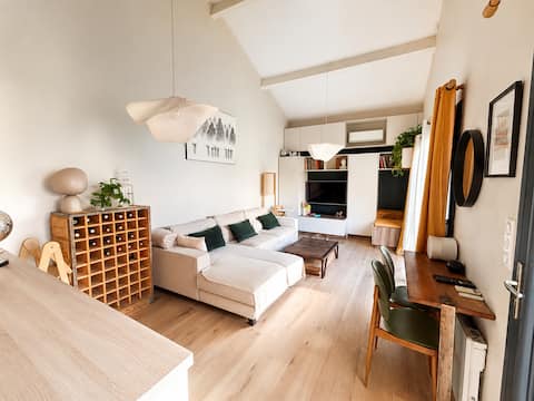 Annonce Airbnb populaire: Family house, garden, AC, bike to centre/beach à Port Marianne