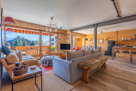 Elegant ski & hiking flat for 8, Villars s/Ollon