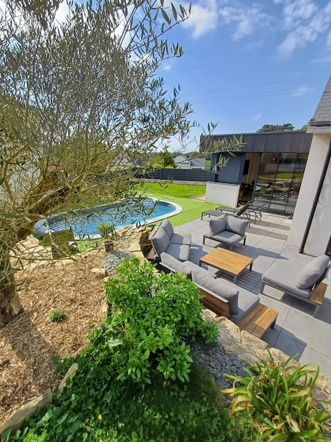 Family home with heated pool