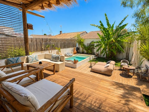 Beautiful Villa pool/4 min to the beach/Parc Expo