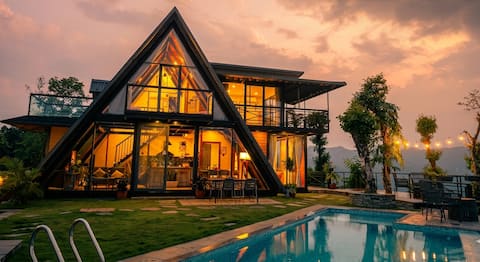 Mountain Aframe, Infinity Pool, 15 mins fr Pokhara