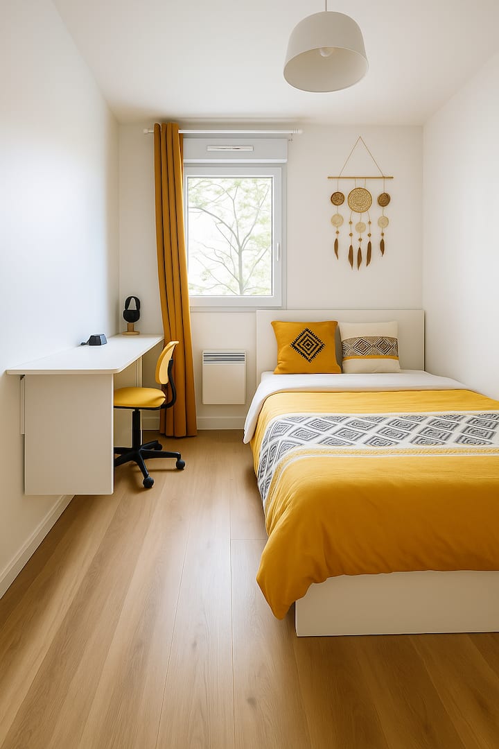 تخزين متكامل وأجواء مريحة، مثالية لقضاء ليلة هادئة بعد يوم في تولوز.