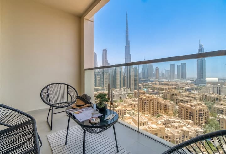 Vogue Downtown With Burj Khalifa View From Balcony - Dubai