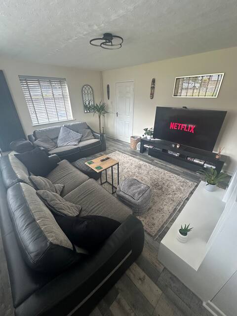 Spacious 2-Bed Home w/ 65” Smart TV