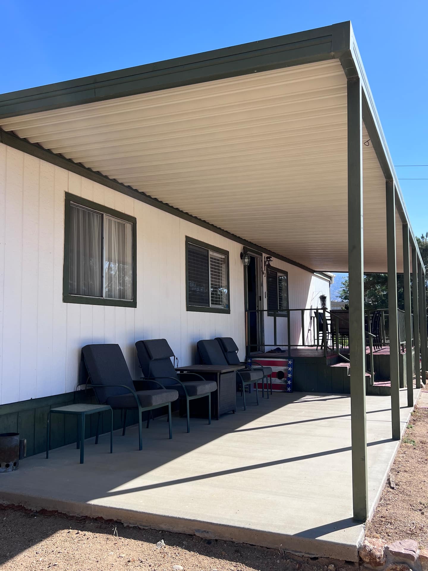 Modern kitchen with mountain views