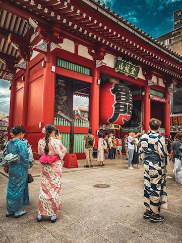 Aoi House 浅草寺歩行三分钟，成田、羽田机场直达，日式一户建，大露台，3室2卫1客厅1厨房