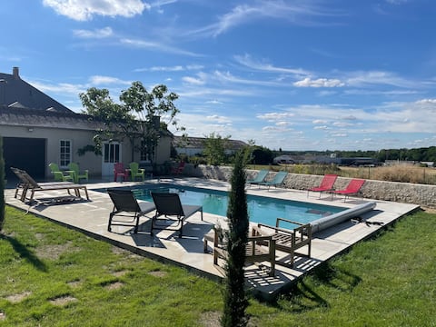 Cottage in Mont-Près-Chambord ( private pool)