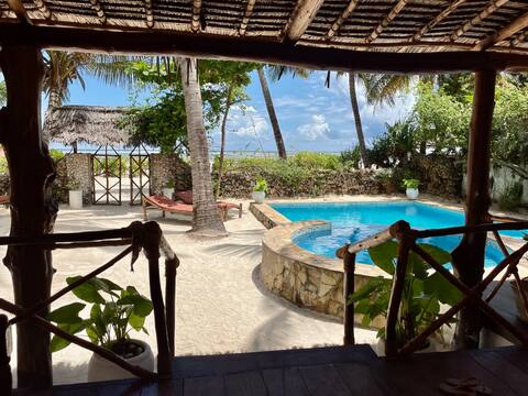 Beachfront villa with private pool
