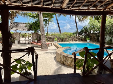 Beachfront villa with private pool