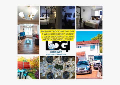 Spacious White House with parking, garden, Wi-Fi