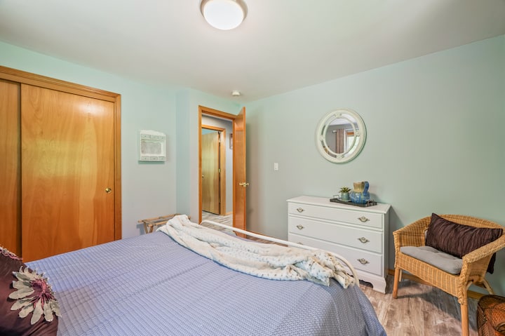 Bedroom #2 of 3: downstairs with Queen bed