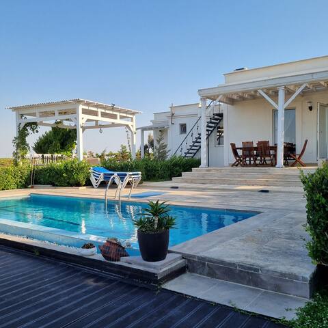 Bozcaada with Private Jacuzzi, Pool, Sea View