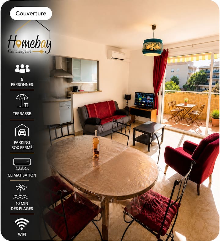 Spacieux 3 Pièces Terrasse + Garage Privée - Vallauris