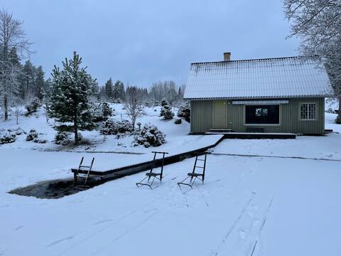 Curve lake sauna house