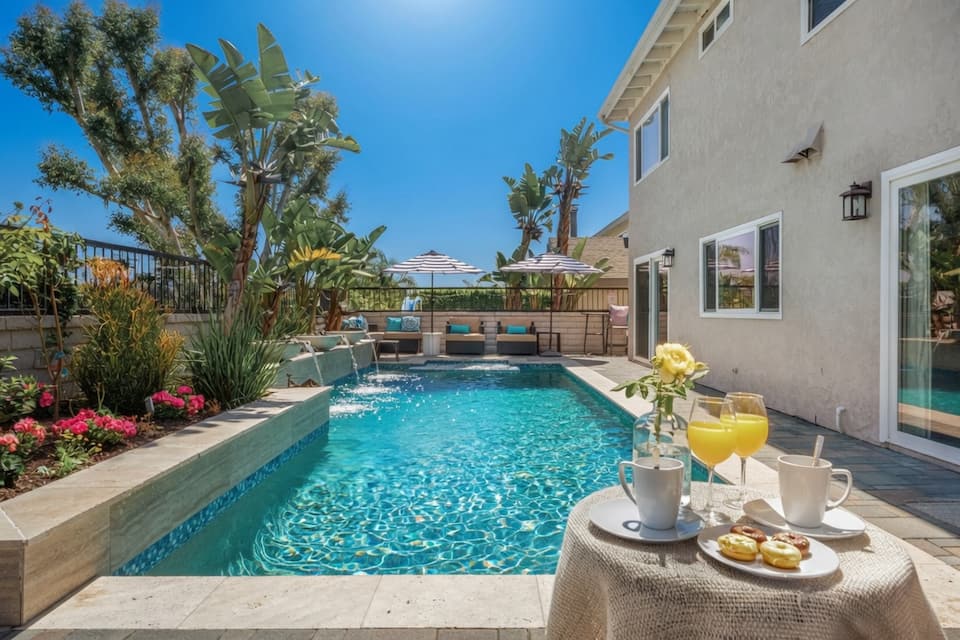 Private pool and spa at Chuchu's Mission Viejo vacation home