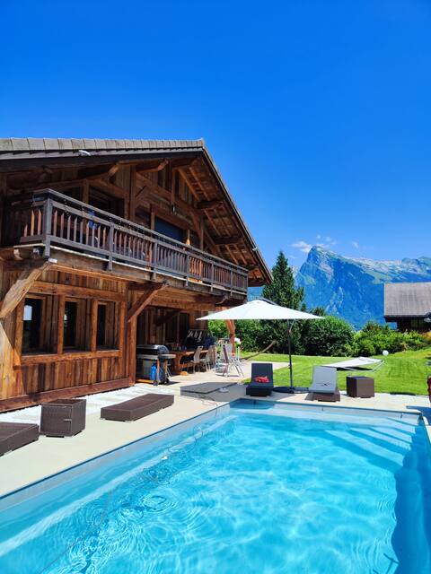 New luxurious Ski Chalet + private seasonal pool