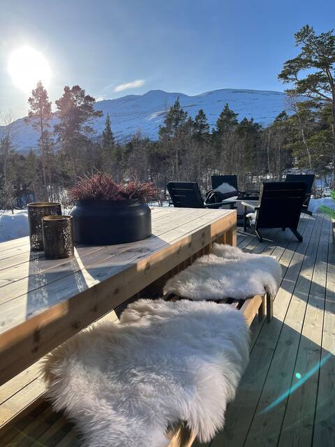 New cabin Oppdal. 5 beds. Jacuzzi, large outdoor area.