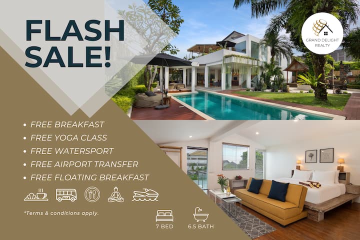 Prime Location! 7 Bedr Villa /Batu Bolong/ Beach - Canggu