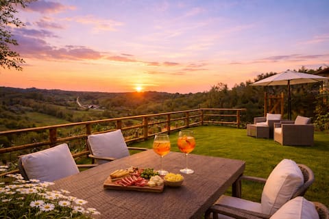 Casale Petruccaio: Jacuzzi & View Tuscan Hills
