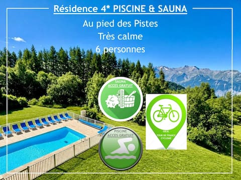 Cozy 33 m² pool and sauna – 6 people