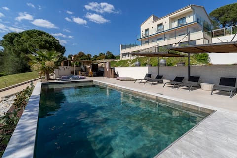 villa with pool, la garrigue