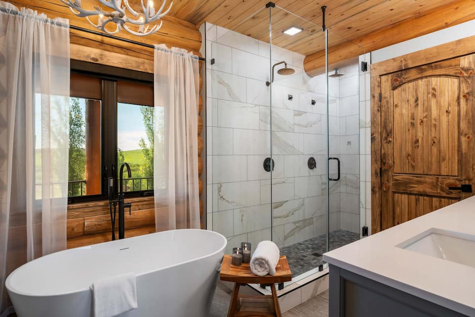 Elk Ridge, a log lodge facing the Tetons, Tetonia, Idaho, United States, photo 10 of 10