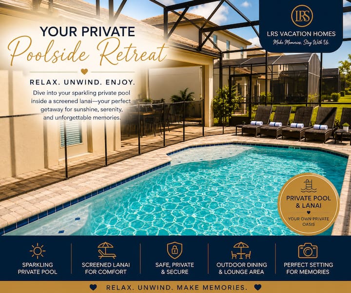 Private Gated Villa, Resort, Pool Heat Inc - Davenport, FL