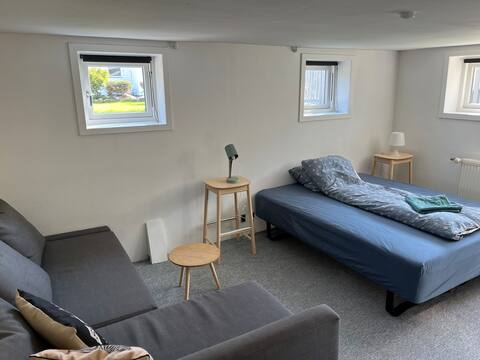 Basement apartment with bathrooms & small kitchen