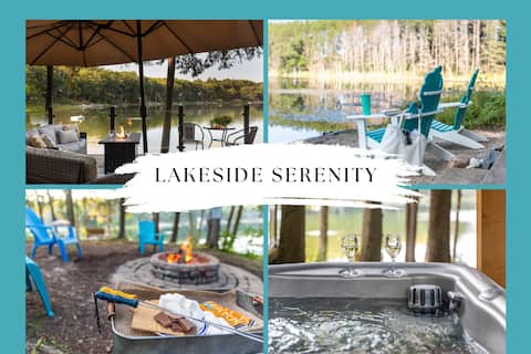 Scenic Lakefront Near Golf & Town with Hot Tub