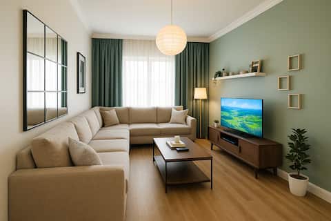 Apartment with comfortable furniture, three bedrooms