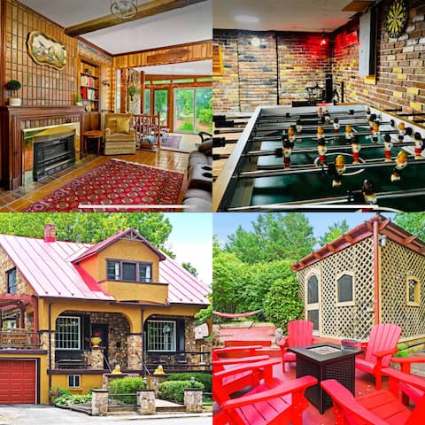 Gameroom~Gym~Firepit~BR Prkwy 10 min-Walk to River