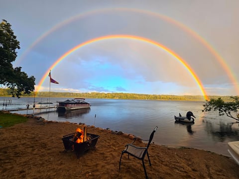 Spacious Lakeside Cabin: 2 Private Docks and Beach