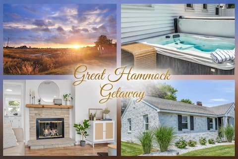 Hot Tub & Firepit•Sunsets & Beach Walk | Fireplace