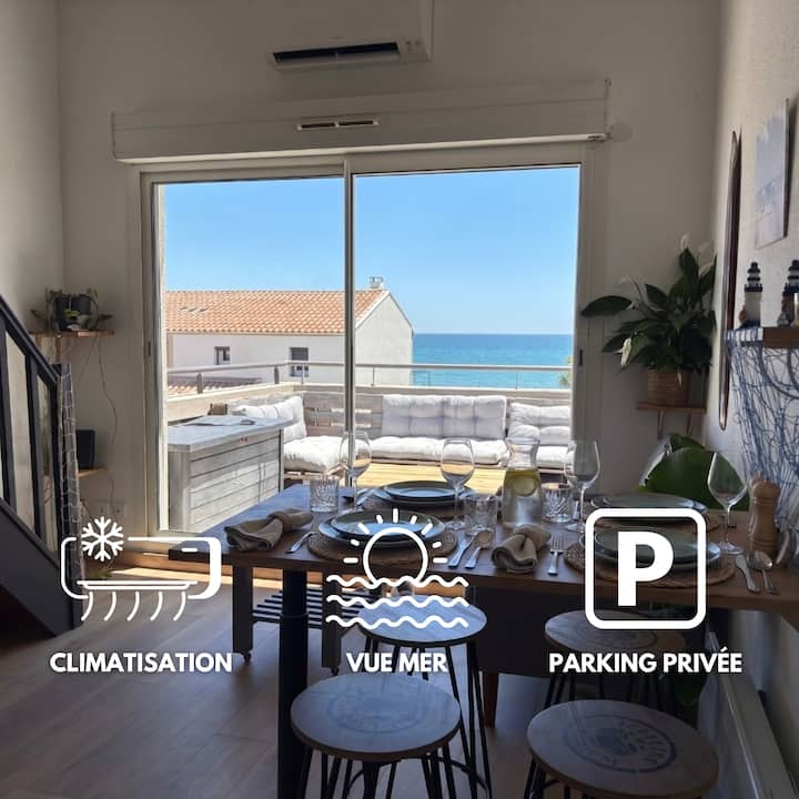 Vue Mer - Clim - Parking - Terrasse - Frontignan