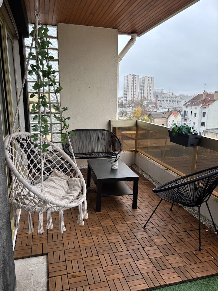 Appartement Cosy Avec Terrasse Paris En 10 Min - Saint-Denis