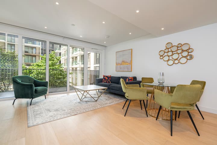 Modern Bright Flat With Balcony Courtyard & Lounge - Notting Hill